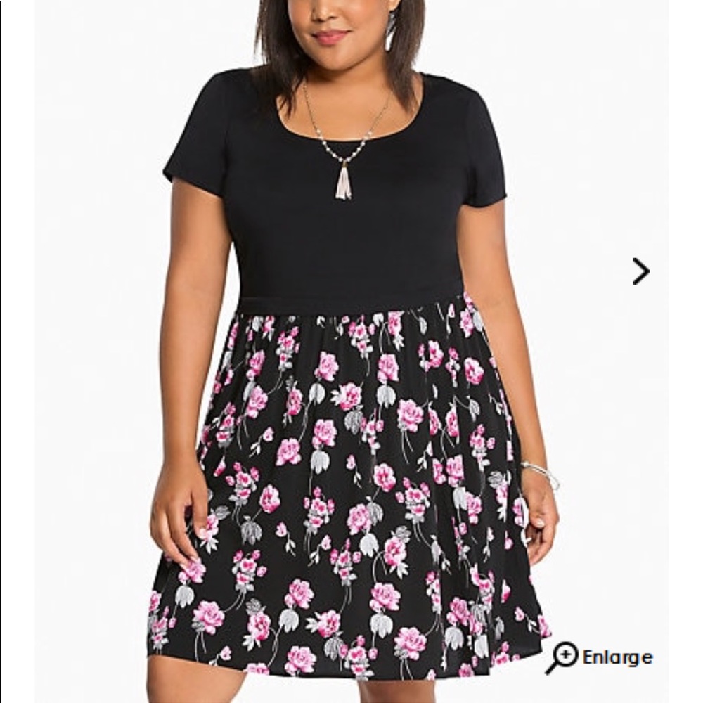 Floral Popover Skater Dress